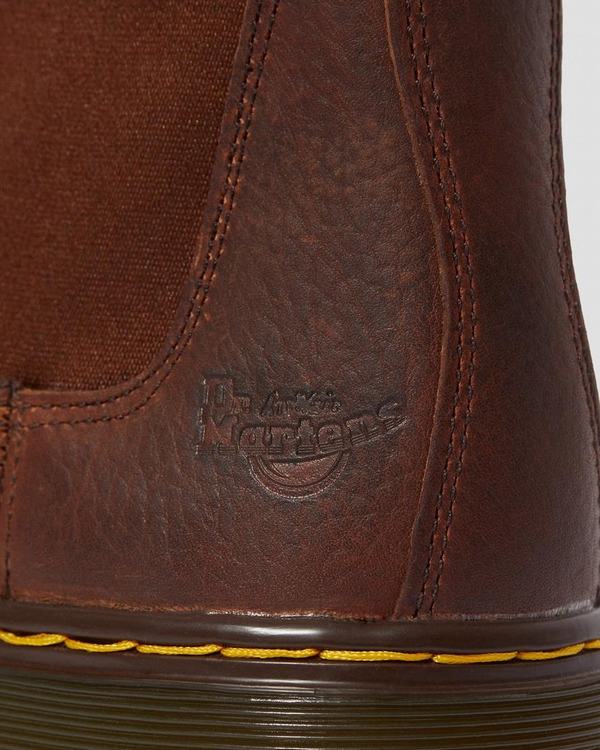 Dr Martens Pánské Pracovní Boty Extra Wide Rivet Hnědé, CZ-763508